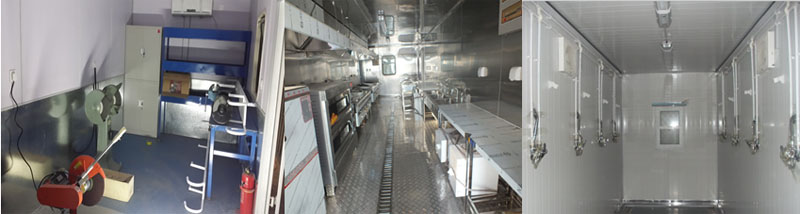 野營(yíng)房車(chē)間、廚房、浴室